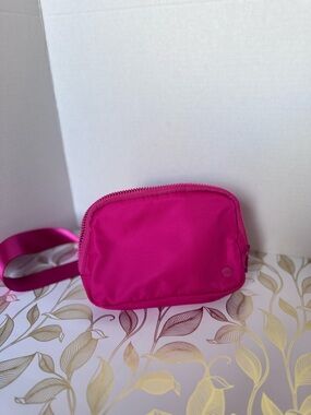 Studio Hot Pink Nylon Zipper Pouch